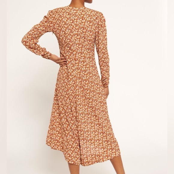 NWT Joie Haruko Long Sleeve Floral Print Lightweight Relaxed Midi Dress Size 2 - Picture 2 of 8